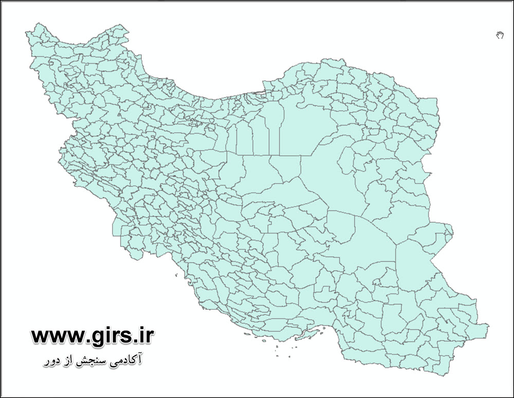 دانلود شیپ فایل شهرستان های ایران
