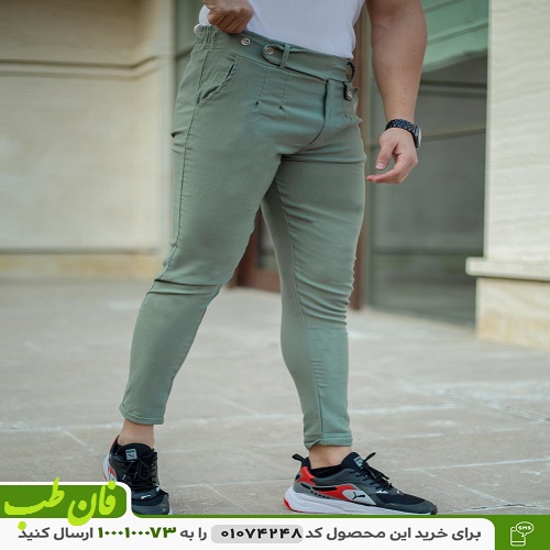 شلوار مردانه مدل مهراد Mehrad (سبز کدر)