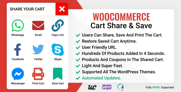 Download the WooCommerce Cart Share and Save plugin
